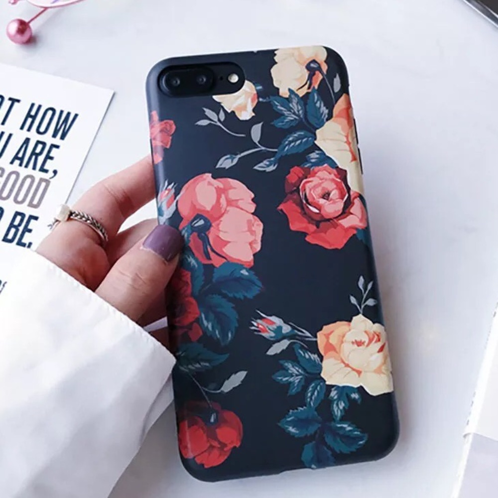 LAST 1! iPhone 7+/8+ Soft Rose Floral Phone Case - Picture 2 of 4